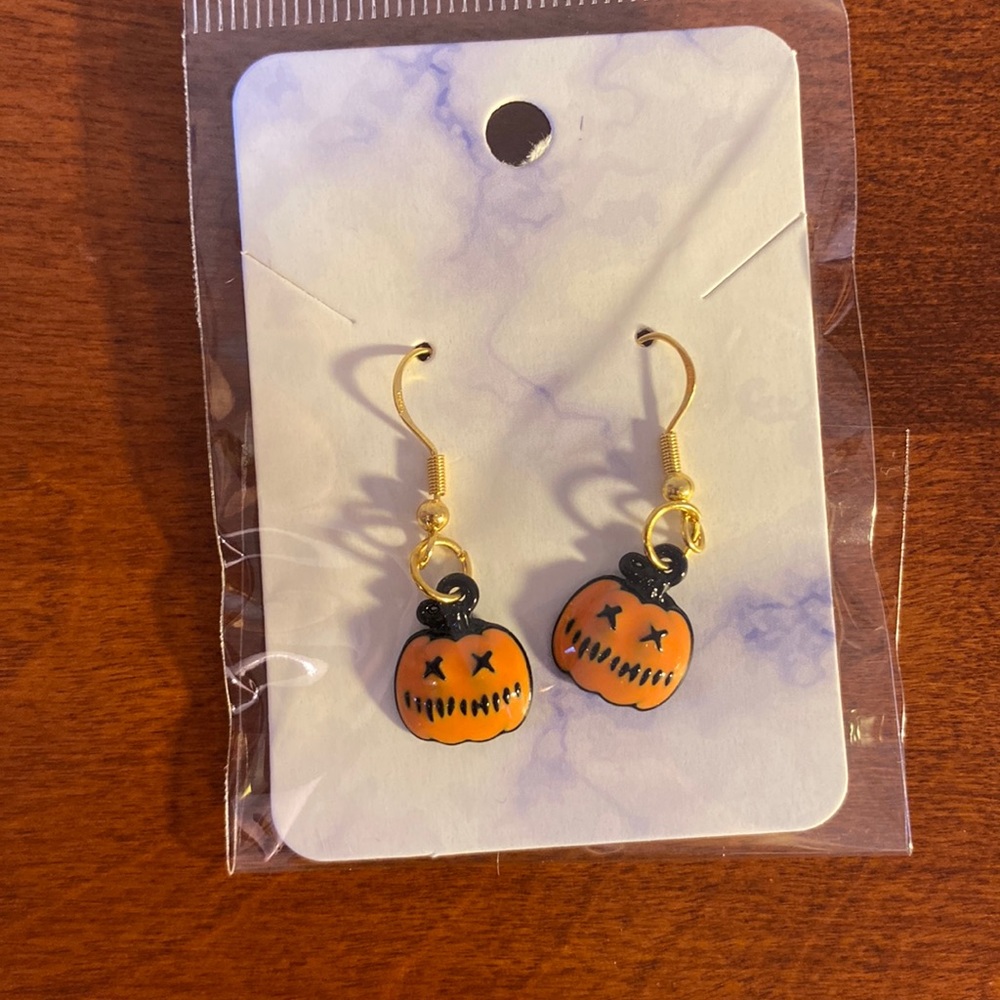 Halloween pumpkin  earrings
